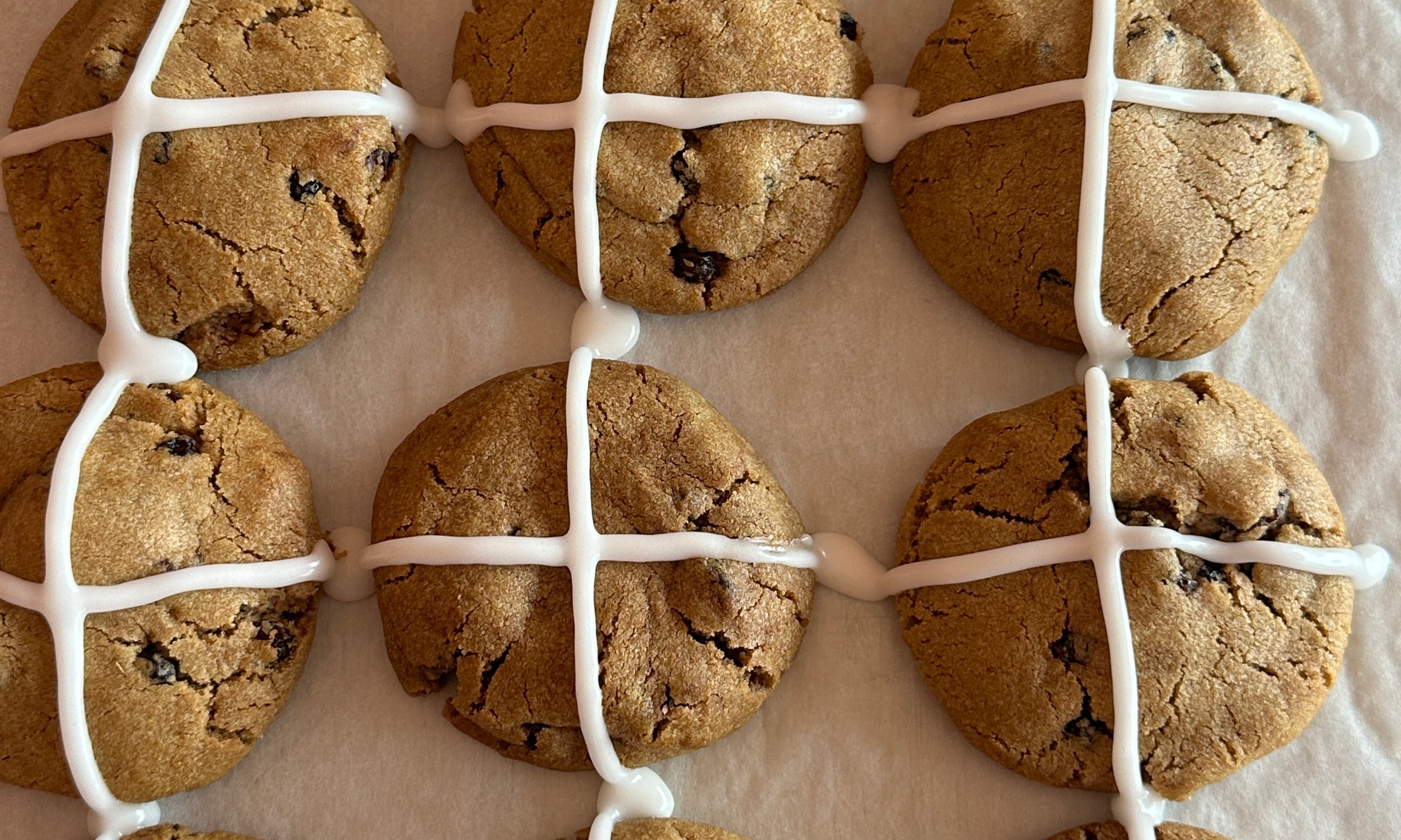 Hot Cross Bun Cookies