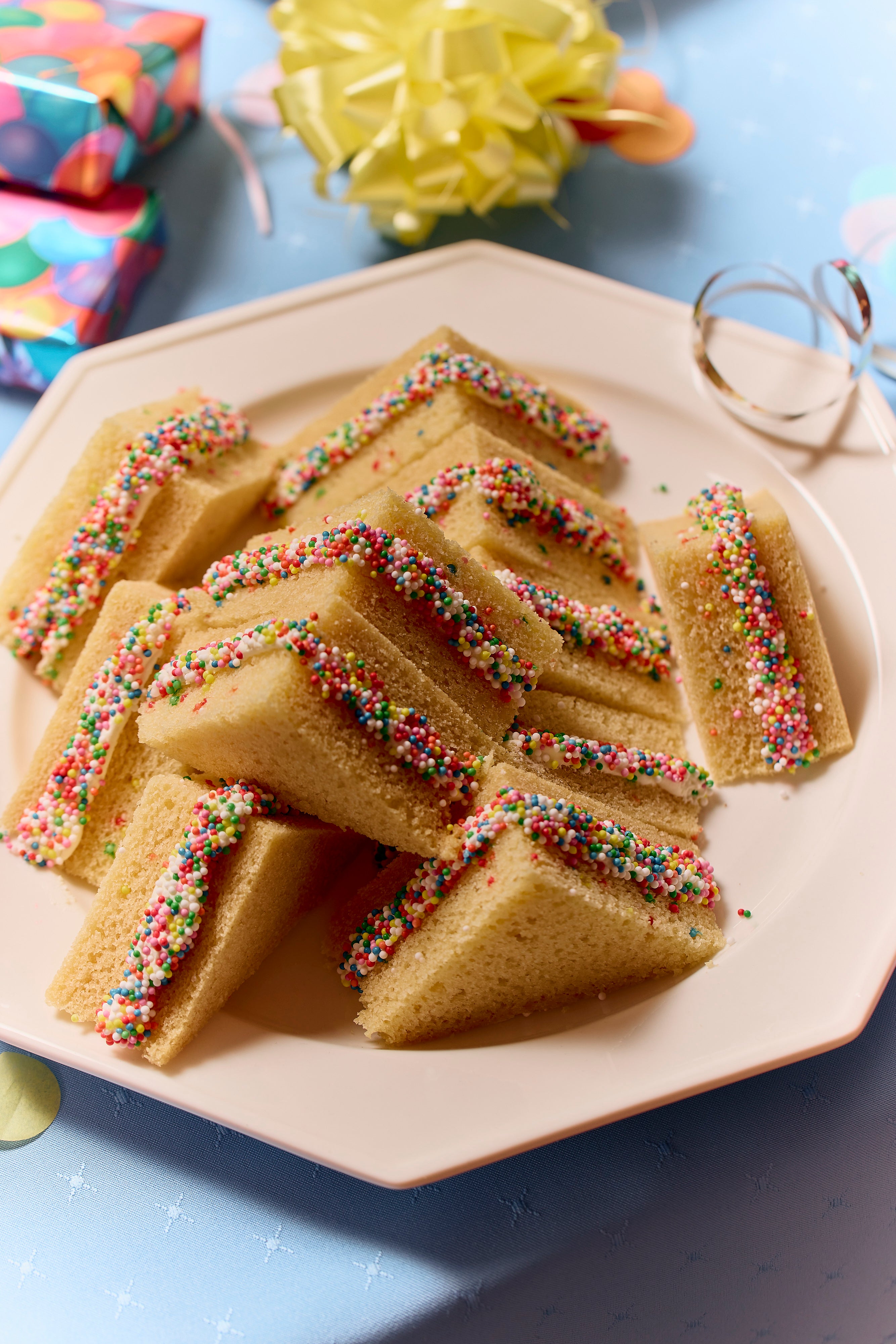 Fairy Bread Cake Sandwiches (Box of 8)