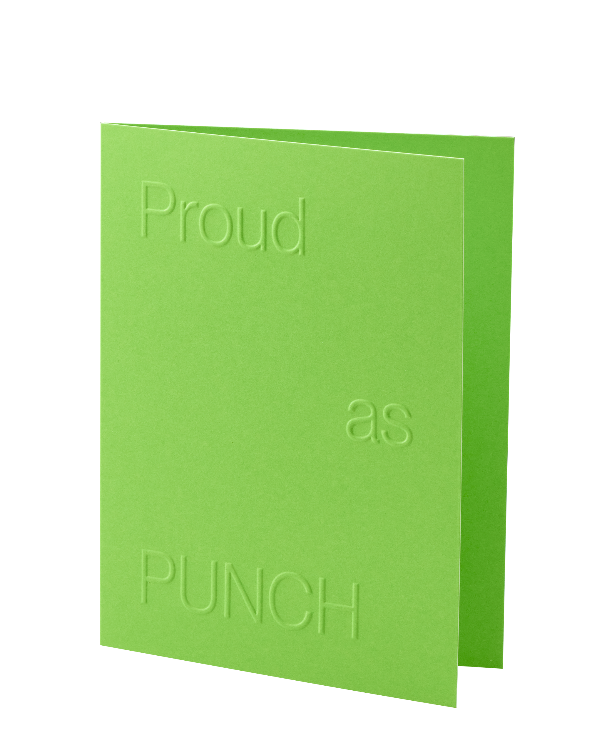 Greeting card: Proud as Punch