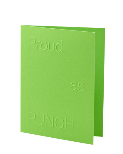 Greeting card: Proud as Punch