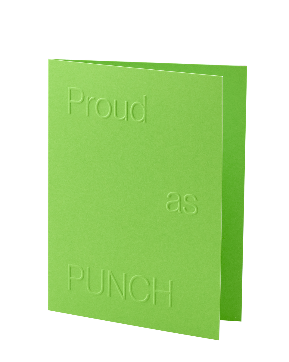 Greeting card: Proud as Punch