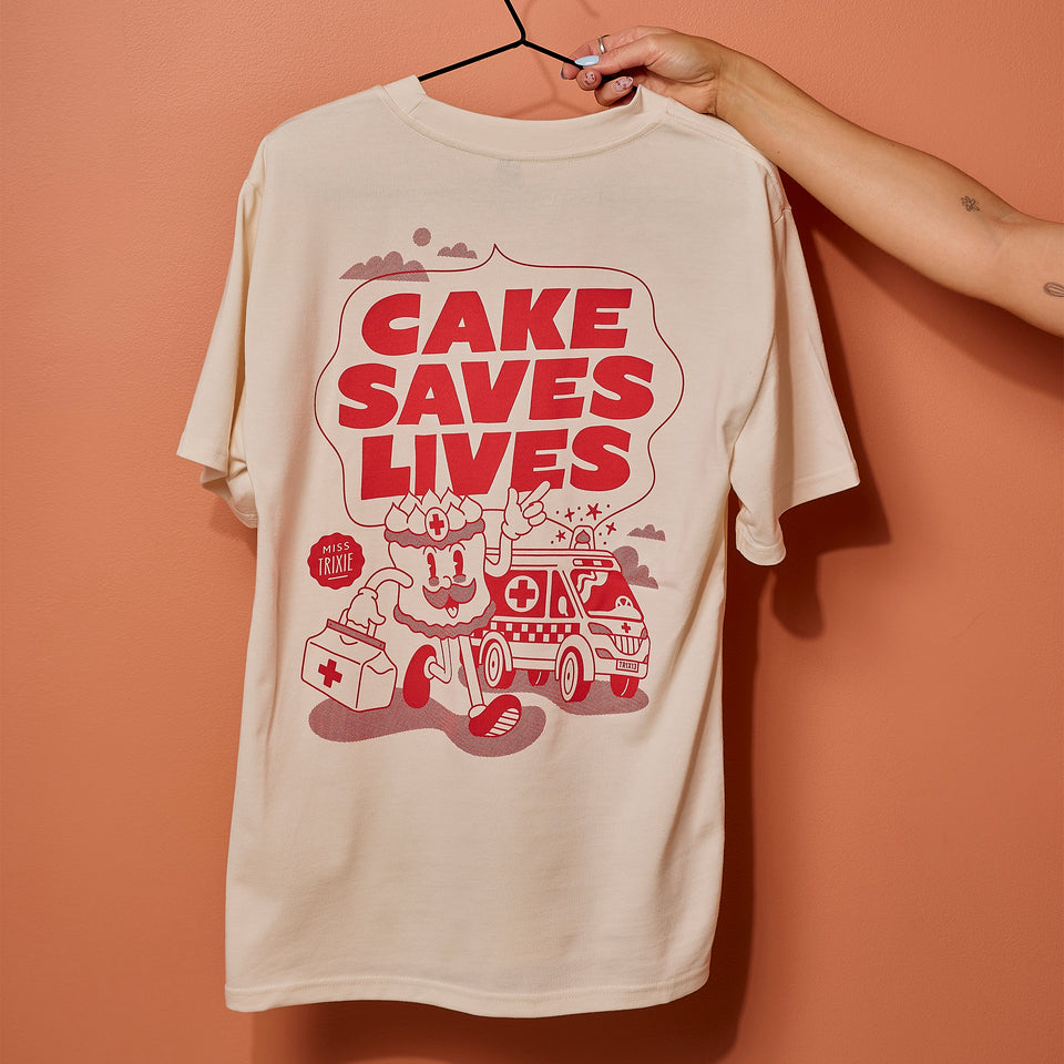 Cake Saves Lives Tee - pre-order